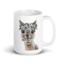 Load image into Gallery viewer, Alpaca Mug, &#39;Boho Holly&#39; Coffee Mug, 15oz Alpaca Mug

