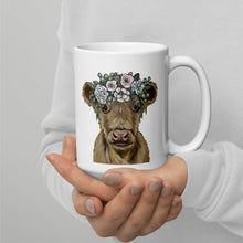 Load image into Gallery viewer, Highland Cow Mug, &#39;Boho Copper&#39; Coffee Mug, 15oz Cow Mug
