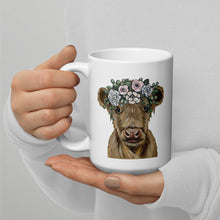 Load image into Gallery viewer, Highland Cow Mug, &#39;Boho Copper&#39; Coffee Mug, 15oz Cow Mug
