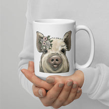 Load image into Gallery viewer, Pig Mug, &#39;Boho Lilly&#39; Coffee Mug, 15oz Pig Mug
