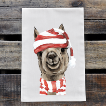 Load image into Gallery viewer, Alpaca Christmas Towel, &#39;Shenanigan&#39;
