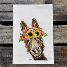 Load image into Gallery viewer, Donkey Towel &#39;Raymond&#39;, Colorful Sunflower Fall/Thanksgiving Decor
