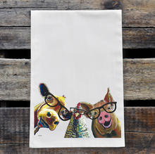 Load image into Gallery viewer, Farm Animal Trio Towel, &#39;Chicken Cow &amp; Pig Trio&#39;, Farm Animal Decor
