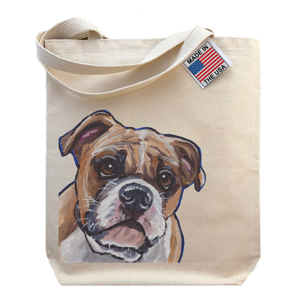 English Bull Tote Bag, Dog Tote Bag
