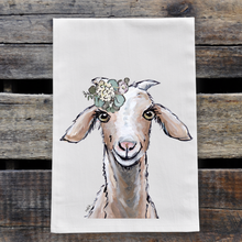 Load image into Gallery viewer, Goat Towel &#39;Shyla&#39;, Farmhouse Neutral Kitchen Decor
