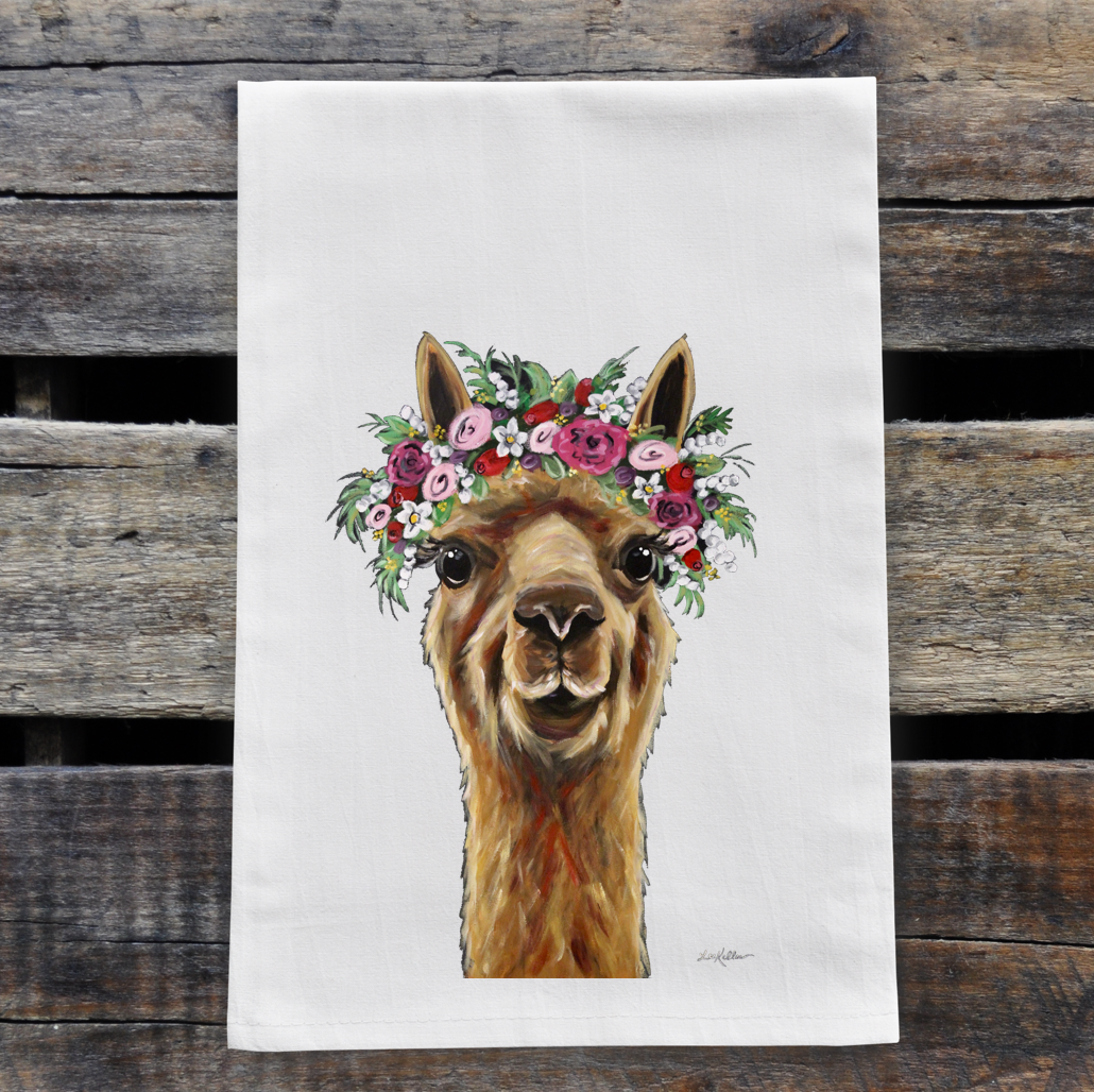 Alpaca Towel 'Fiona', Farmhouse Kitchen Decor