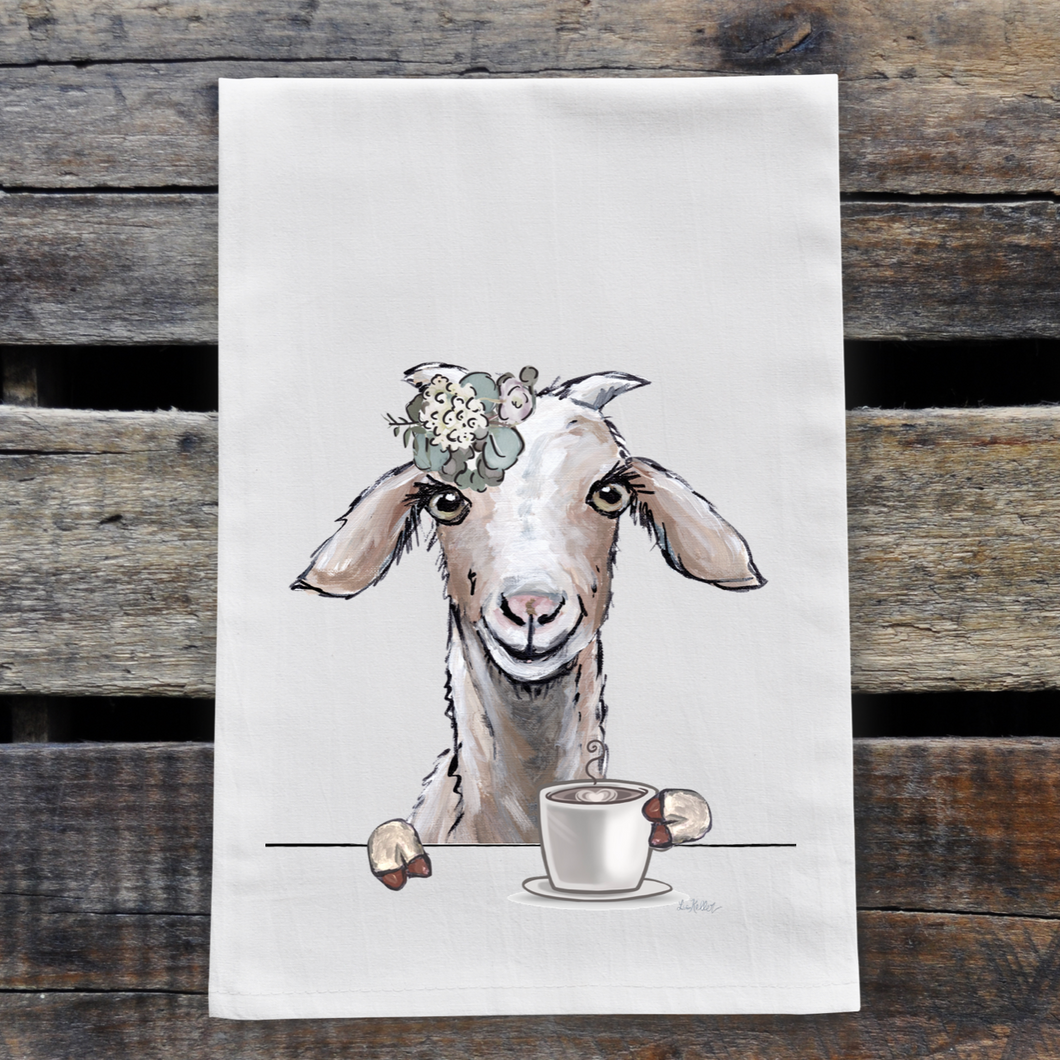Goat Coffee Towel 'Shyla', Goat Kitchen Decor