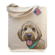 Load image into Gallery viewer, Golden Doodle Tote Bag, Dog Tote Bag
