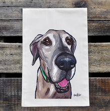 Load image into Gallery viewer, Great Dane Towel, Dog Towel, Farmhouse Kitchen Decor
