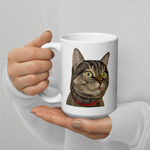 Load image into Gallery viewer, Grey Tabby Mug, Cat Coffee Mug, 15oz Grey Tabby Cat Mug
