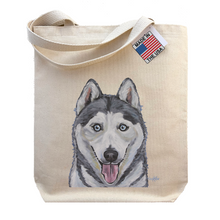 Load image into Gallery viewer, Husky Tote Bag, Dog Tote Bag
