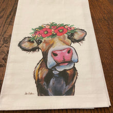 Load image into Gallery viewer, Cow Towel &#39;Hazel&#39;, Farmhouse Kitchen Decor
