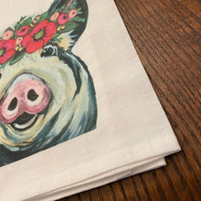 Load image into Gallery viewer, Pig Towel &#39;Sarge&#39;, Farmhouse Kitchen Decor
