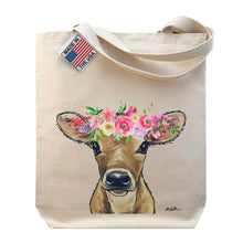 Load image into Gallery viewer, Spring Flowers Calf Tote Bag, &#39;Bambi&#39;

