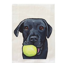 Load image into Gallery viewer, Black Lab Towel, Dog Towel, Farmhouse Kitchen Decor
