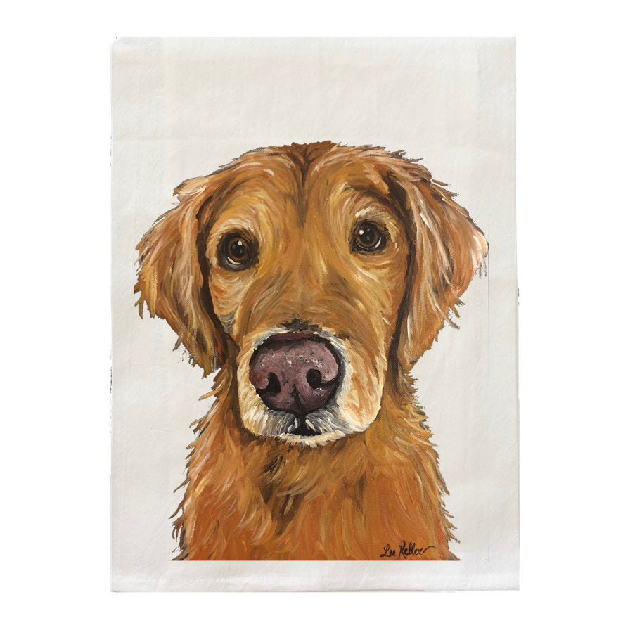 Golden Retriever Towel, Dog Towel, Farmhouse Kitchen Decor