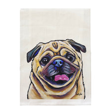 Load image into Gallery viewer, Pug Towel, Dog Towel, Farmhouse Kitchen Decor

