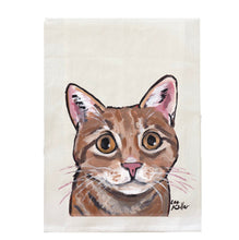 Load image into Gallery viewer, Orange Tabby Cat Towel, Farmhouse Kitchen Decor
