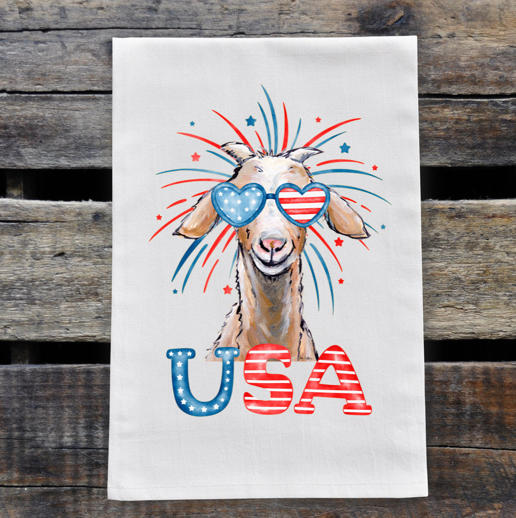 Goat Towel 'Shyla', Fourth of July Decor