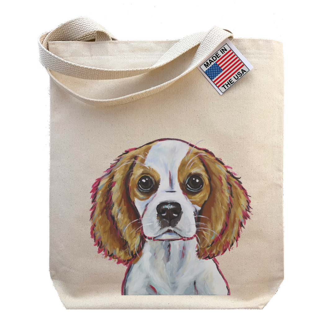 King Charles Spaniel Tote Bag, Dog Tote Bag