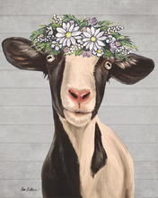 Load image into Gallery viewer, Goat Art, &#39;Luna with Daisies&#39; Goat Print
