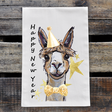 Load image into Gallery viewer, Alpaca Happy New Year Towel, &#39;Lycoming&#39;
