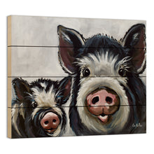 Load image into Gallery viewer, Pallet Wood Pig Sign, Farmhouse Pig Decor, Wood Art
