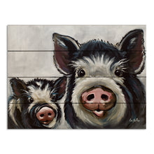 Load image into Gallery viewer, Pallet Wood Pig Sign, Farmhouse Pig Decor, Wood Art
