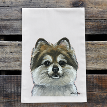 Load image into Gallery viewer, Pomeranian Towel, Dog Towel, Farmhouse Kitchen Decor
