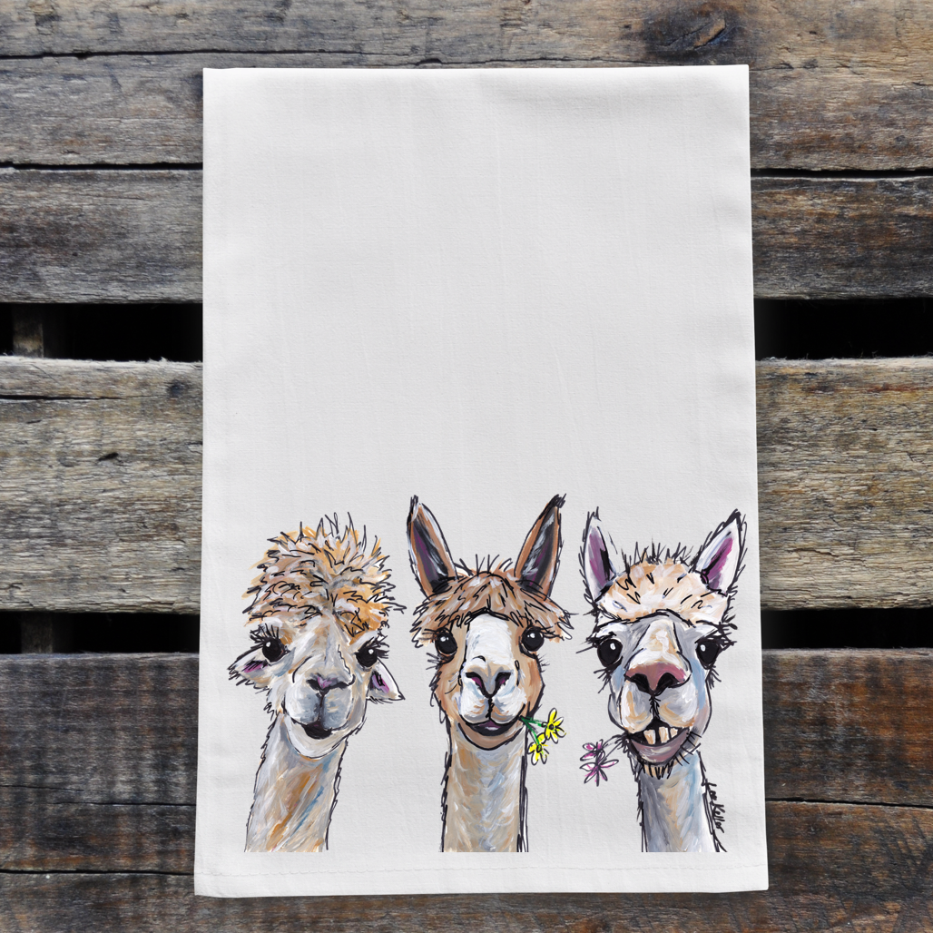 Alpaca Towel 'Trio',  Farmhouse Kitchen Decor