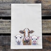 Load image into Gallery viewer, Farmhouse Neutral Trio Towel, Farmhouse Neutral Tea Towel
