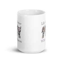Load image into Gallery viewer, Alpaca Mug, &#39;Life is Better with Alpacas&#39; Coffee Mug, 15oz Alpaca Mug
