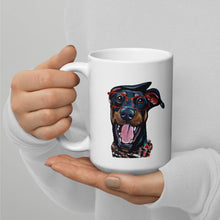Load image into Gallery viewer, Dog Mug &#39;Doberman&#39;, Christmas Coffee Mug, 15oz Dog Mug
