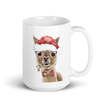 Load image into Gallery viewer, Alpaca Mug &#39;Holly&#39;, Christmas Coffee Mug, 15oz Alpaca Mug
