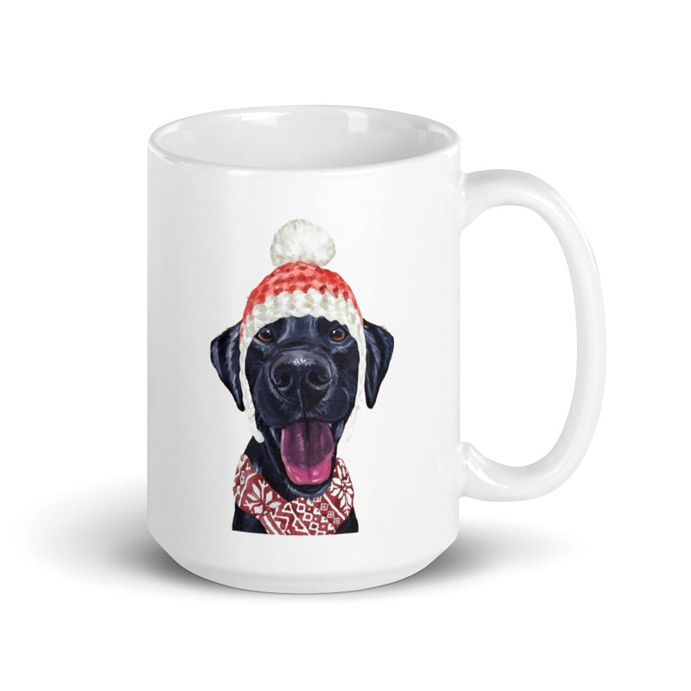 Dog Mug 'Black Lab', Christmas Coffee Mug, 15oz Dog Mug