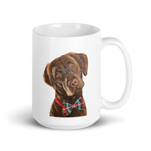 Load image into Gallery viewer, Dog Mug &#39;Chocolate Lab&#39;, Christmas Coffee Mug, 15oz Dog Mug
