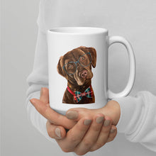 Load image into Gallery viewer, Dog Mug &#39;Chocolate Lab&#39;, Christmas Coffee Mug, 15oz Dog Mug
