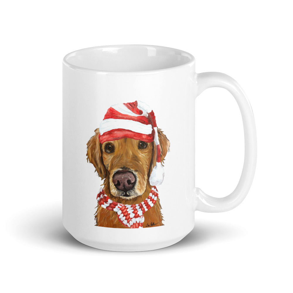 Dog Mug 'Golden Retriever', Christmas Coffee Mug, 15oz Dog Mug