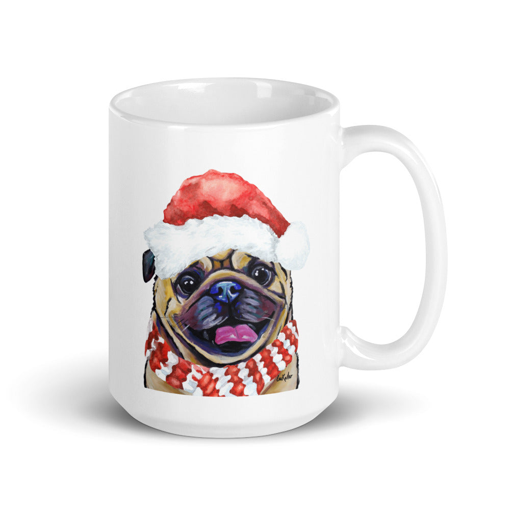 Dog Mug 'Pug', Christmas Coffee Mug, 15oz Dog Mug