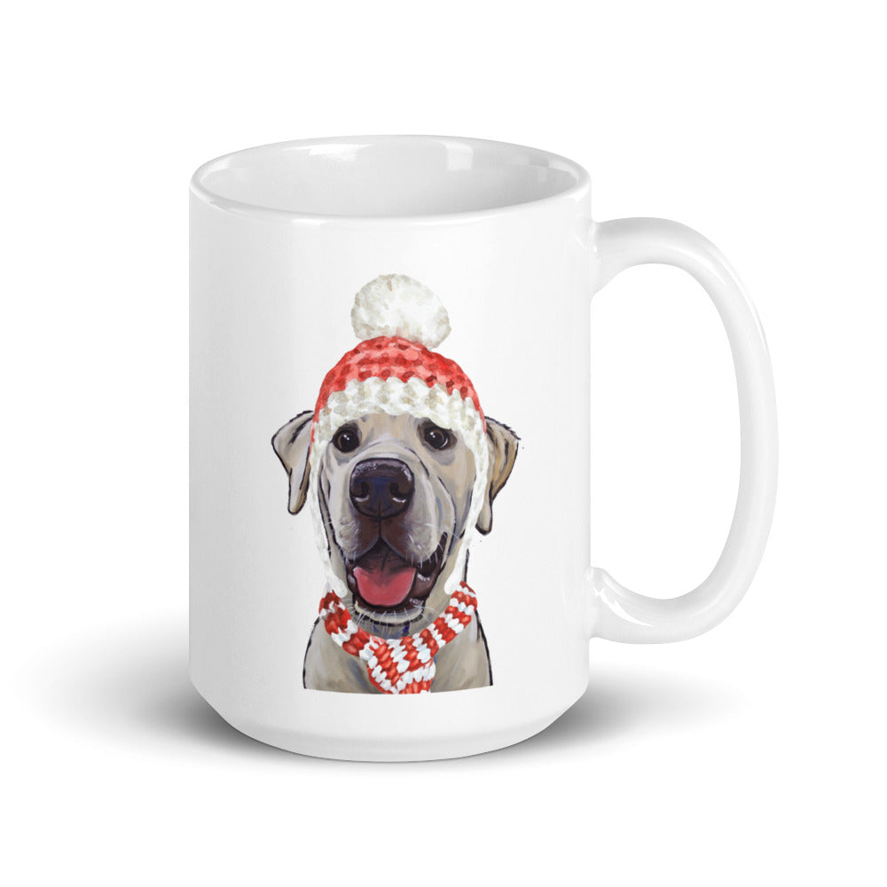 Dog Mug 'Yellow Lab', Christmas Coffee Mug, 15oz Dog Mug