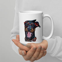 Load image into Gallery viewer, Dog Mug &#39;Doberman&#39;, Christmas Coffee Mug, 15oz Dog Mug
