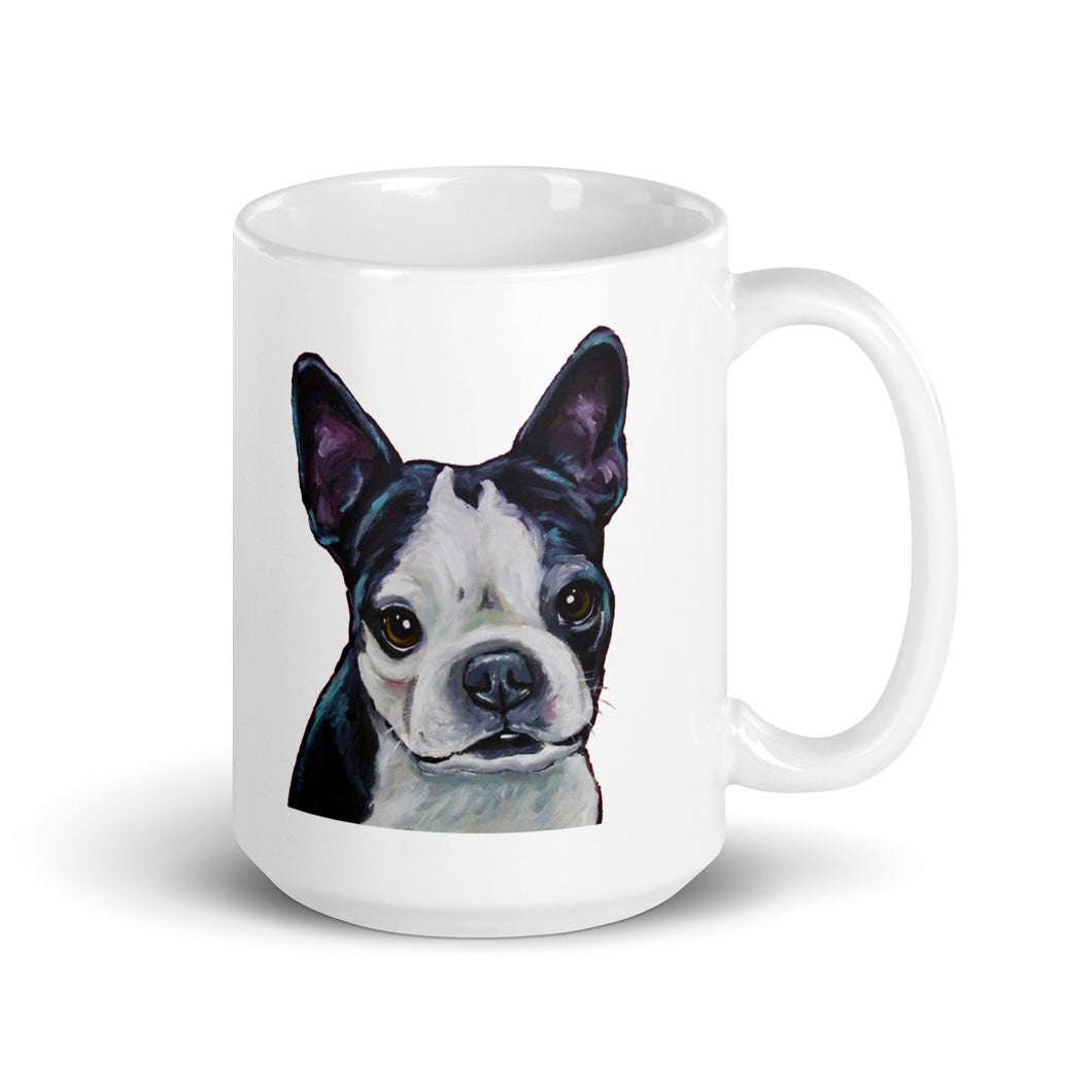 Boston Terrier Mug, Dog Coffee Mug, 15oz Boston Terrier Dog Mug