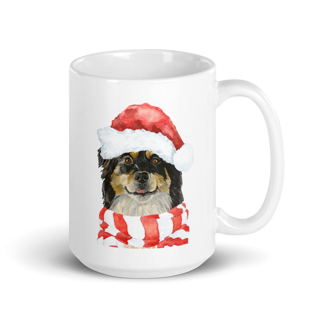 Dog Mug 'Border Collie', Christmas Coffee Mug, 15oz Dog Mug