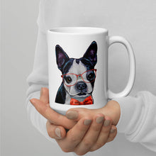 Load image into Gallery viewer, Dog Mug &#39;Boston Terrier&#39;, Christmas Coffee Mug, 15oz Dog Mug
