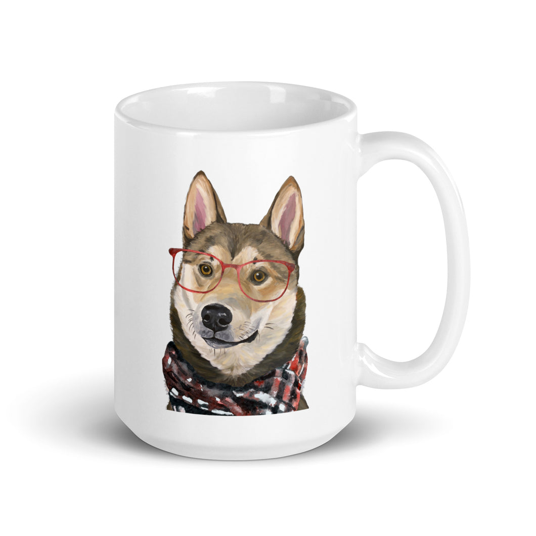 Dog Mug 'Malamute', Christmas Coffee Mug, 15oz Dog Mug